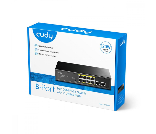 Cudy 10p FS1010P (8x10/100Mbit PoE+, 2x100Mbit) - 1189162 - zdjęcie 5